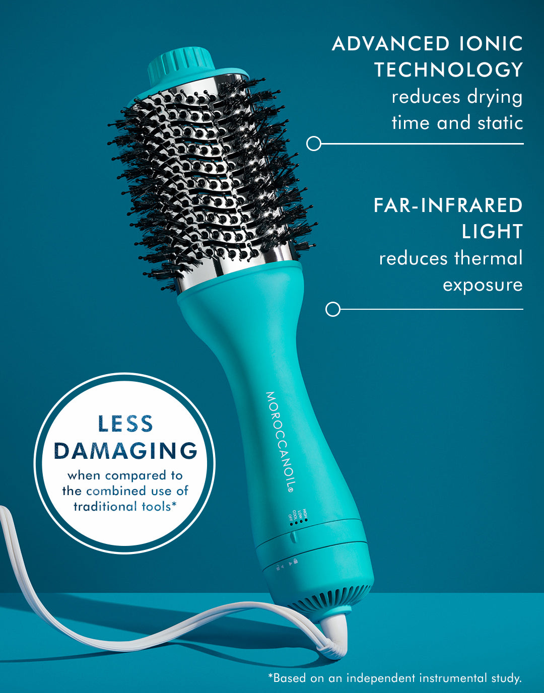 Brush for blow outlet drying hair straight