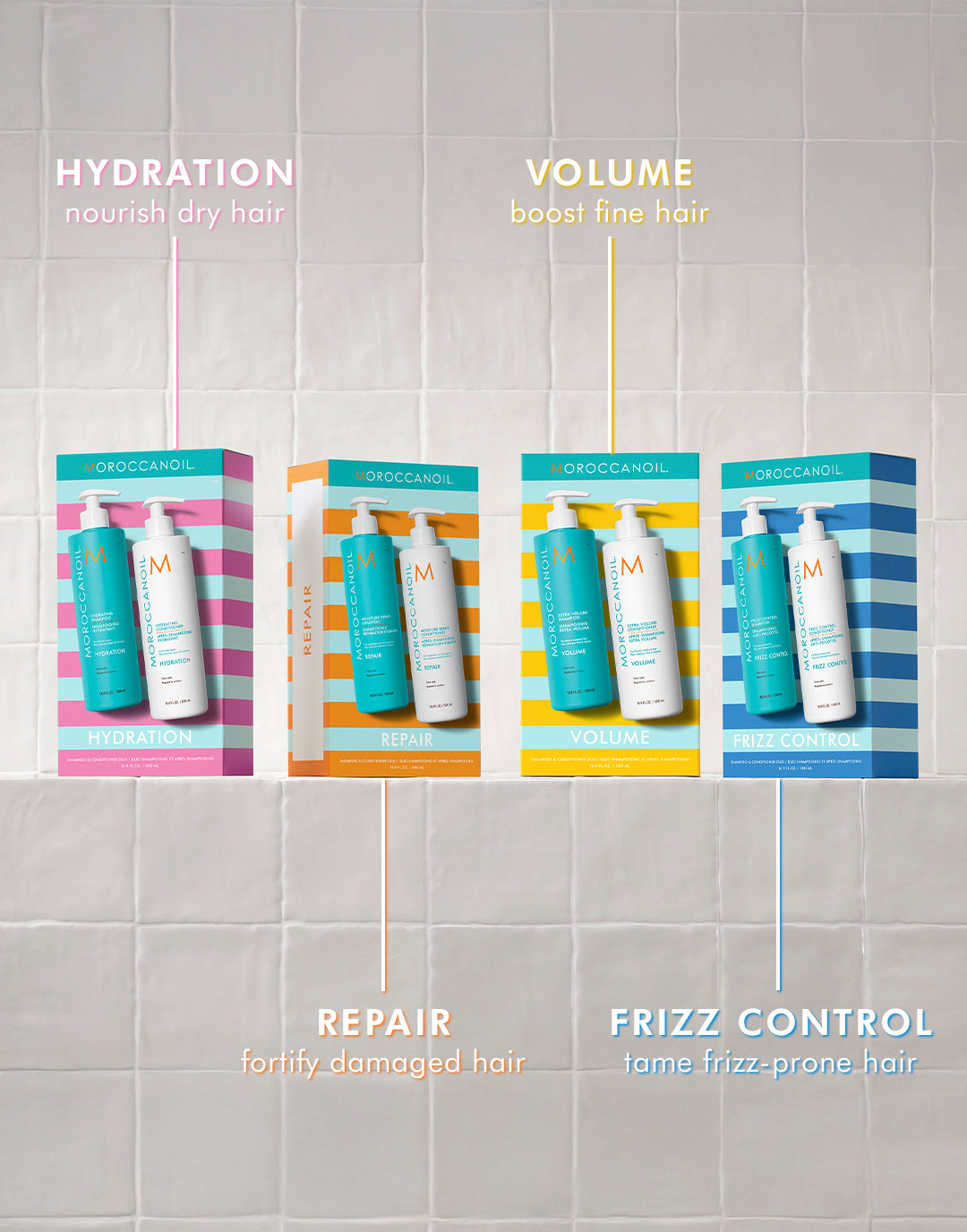 Frizz Control Shampoo & Conditioner Half-Liter Set – | Moroccanoil