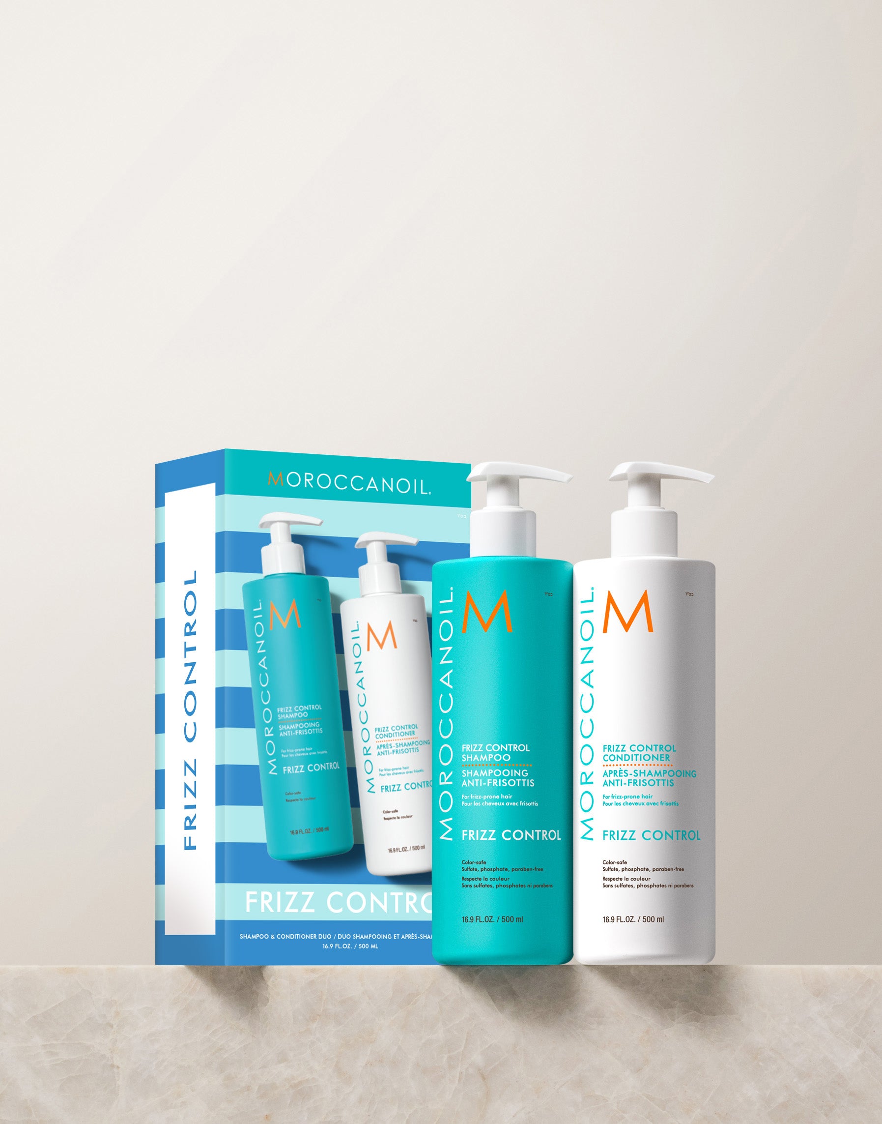 Frizz Control Shampoo & Conditioner Half-Liter Set – | Moroccanoil