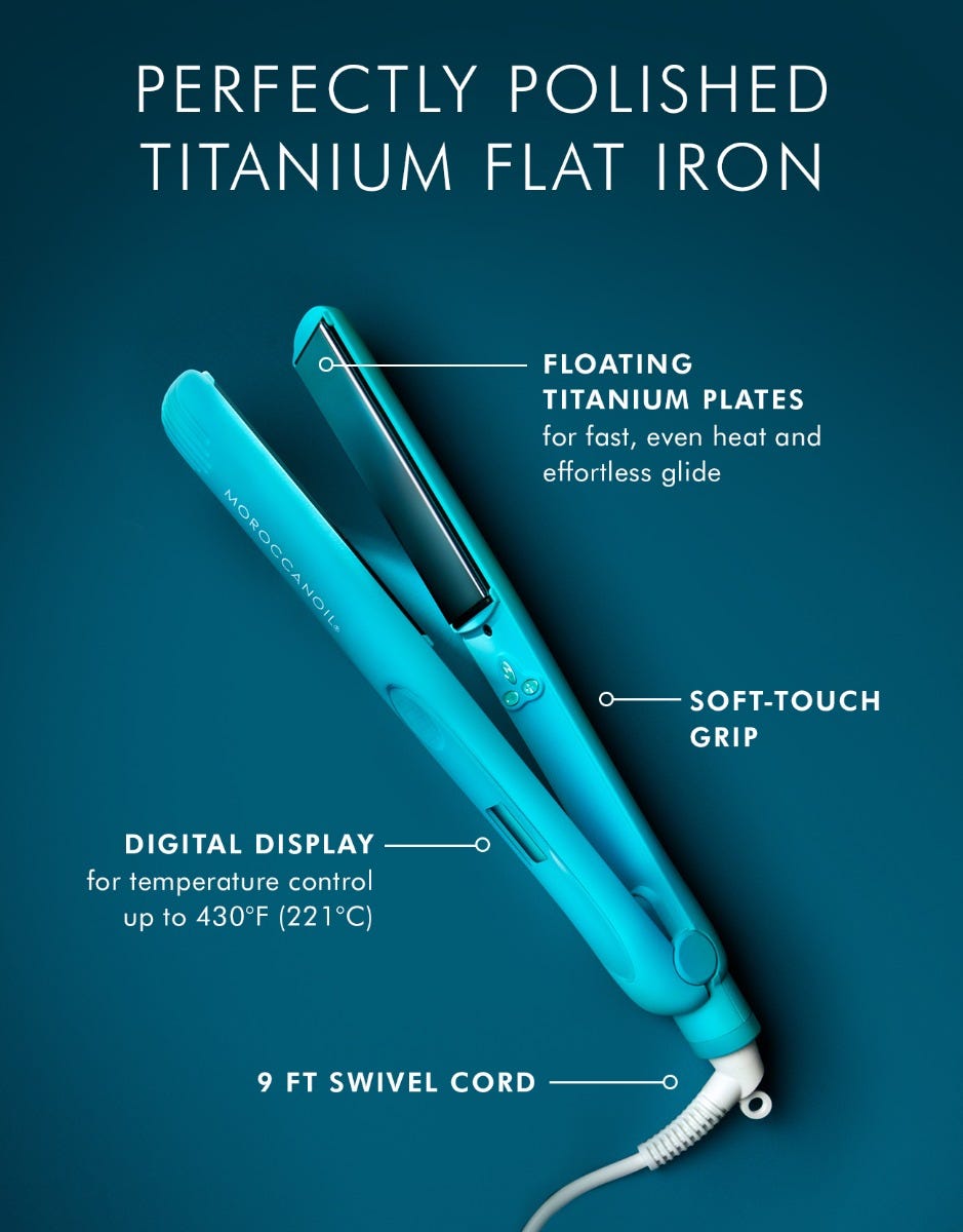 Blue titanium flat iron hotsell